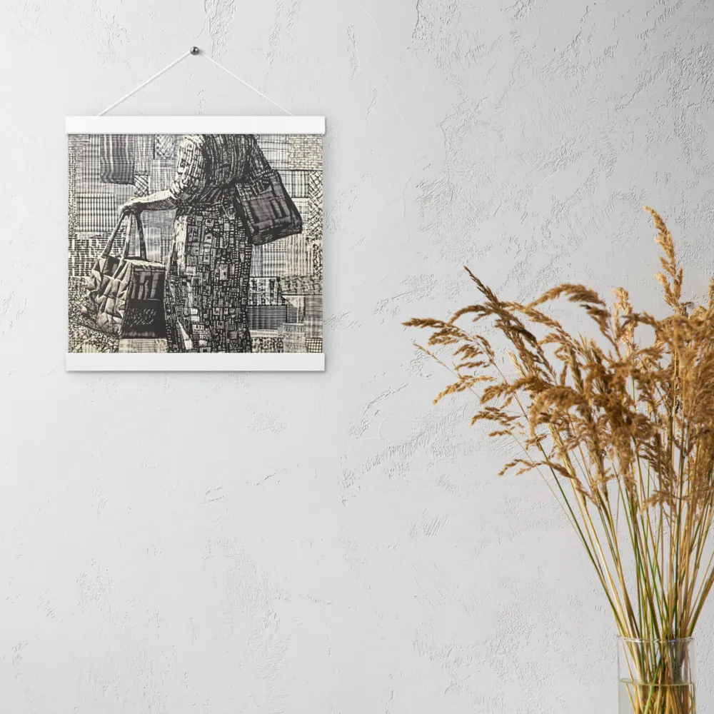 Urban Reflections: A Shopping Narrative | Poster With White Wood Hanger | 12″×12″