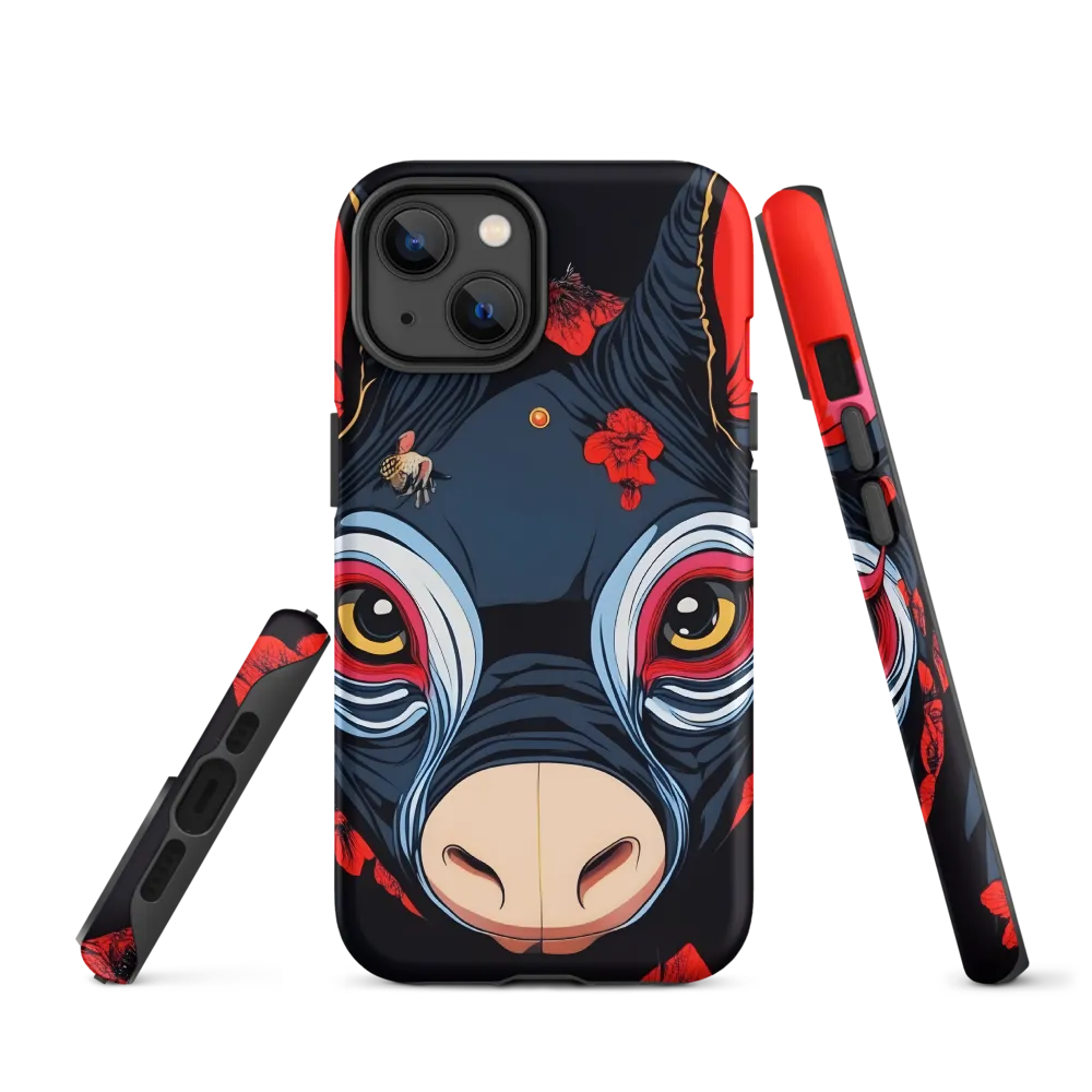 Mystical Bull with Floral Motifs
