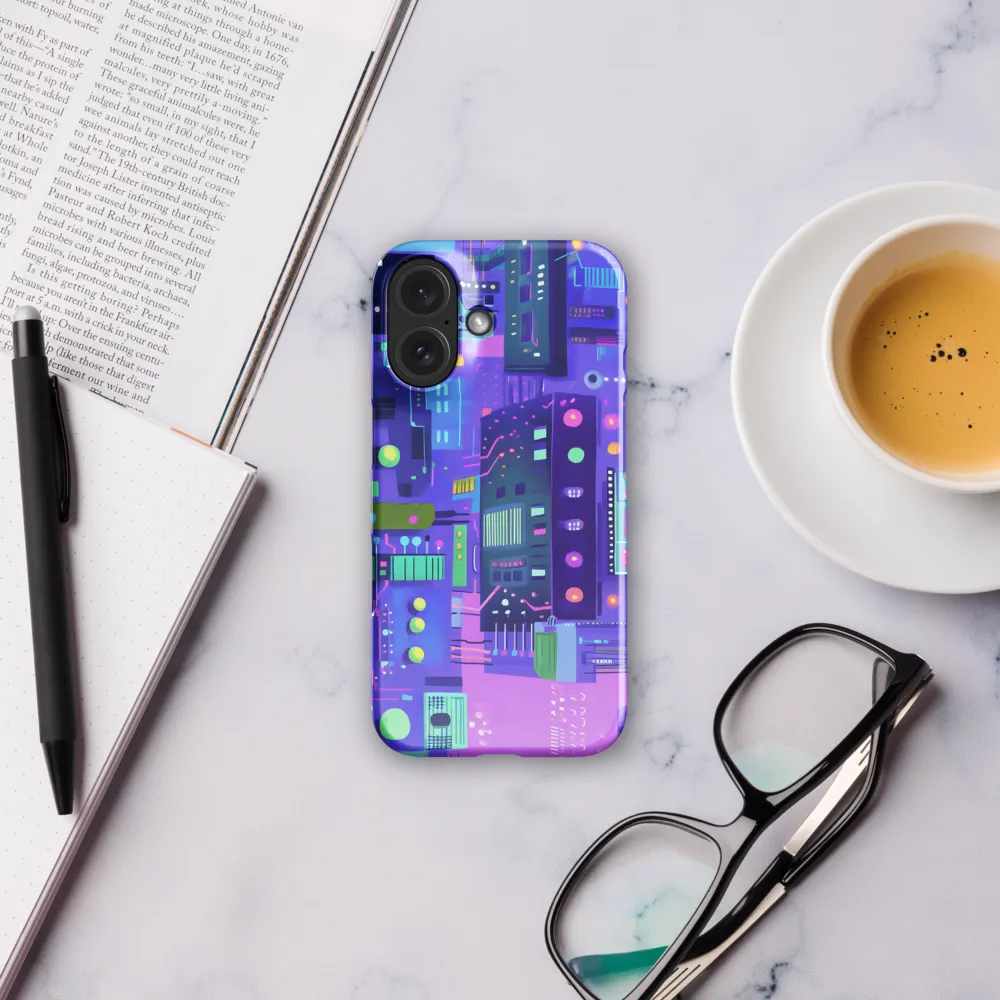 Futuristic Cityscape: A Digital Dream | Phone Case |  16 | Snap Case | Glossy