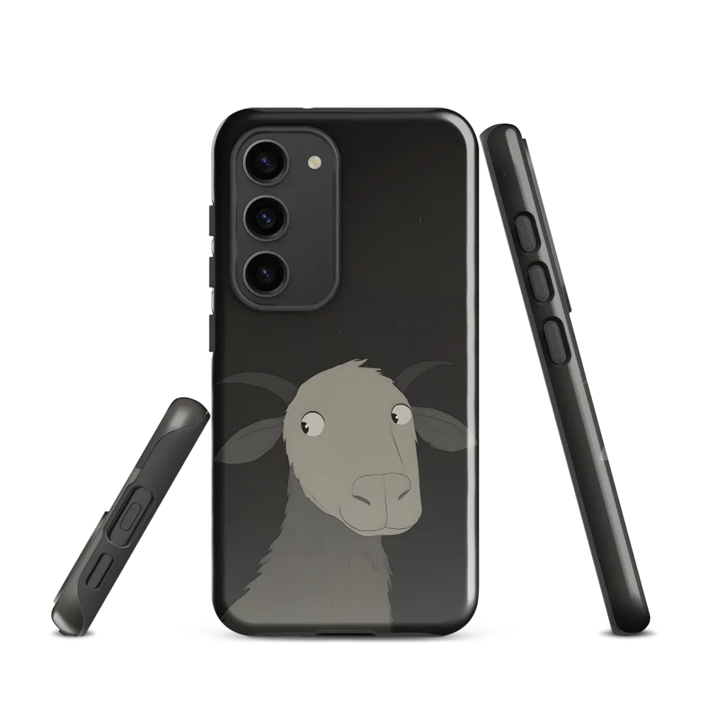 Whimsical Goat in Darkness