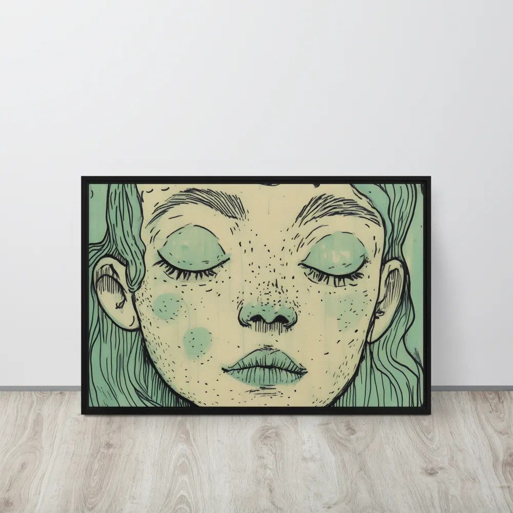 Beneath the Surface | Canvas with Black Frame | 20″×30″