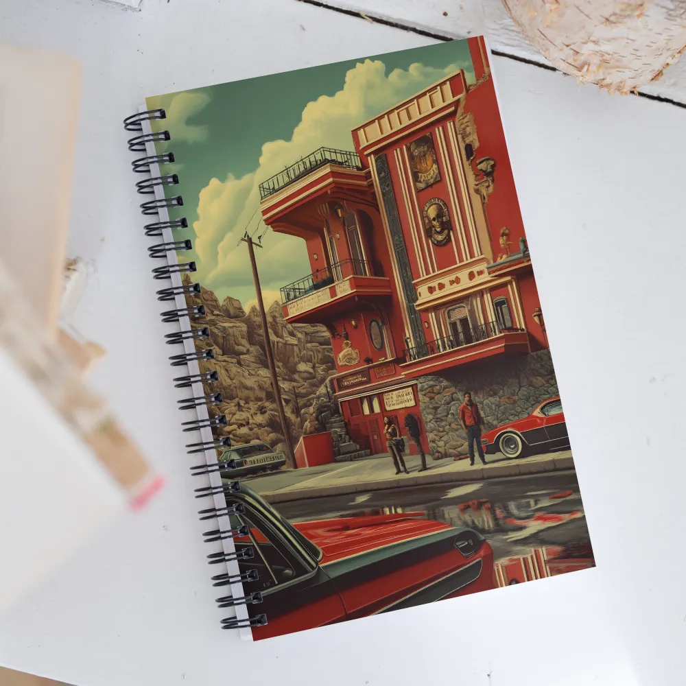 Retro Urban Dreamscape | Spiral Notebook