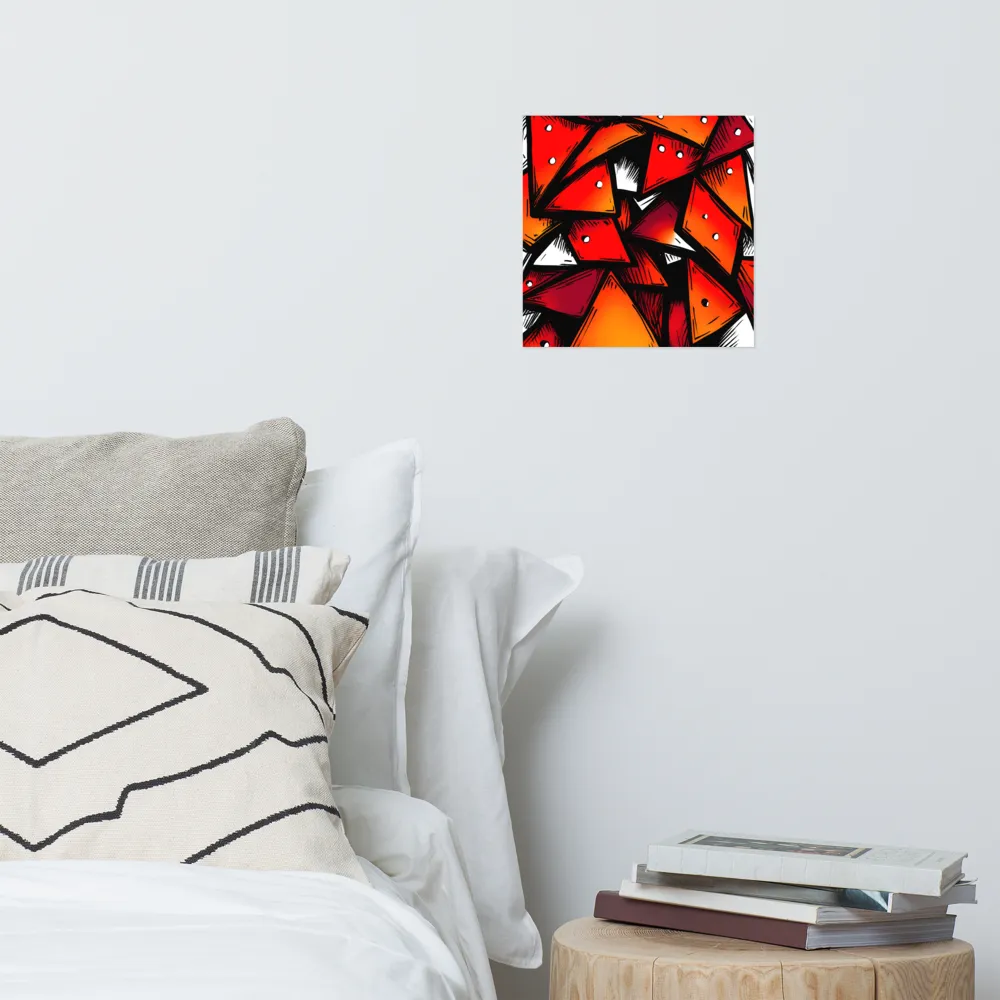 Dynamic Geometry of Red and Orange | Poster | 12″×12″
