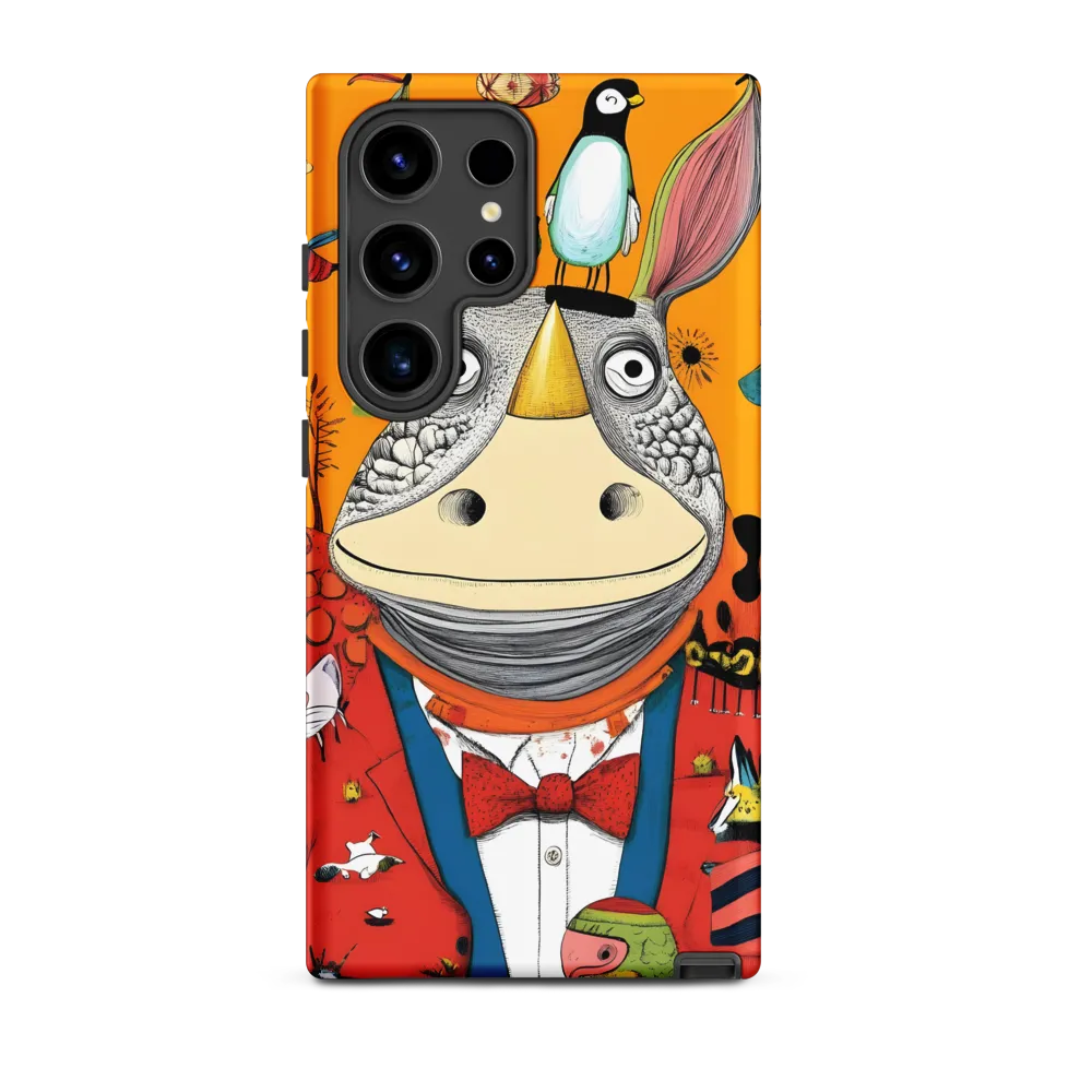 Whimsical Rhinoceros: A Playful Encounter
