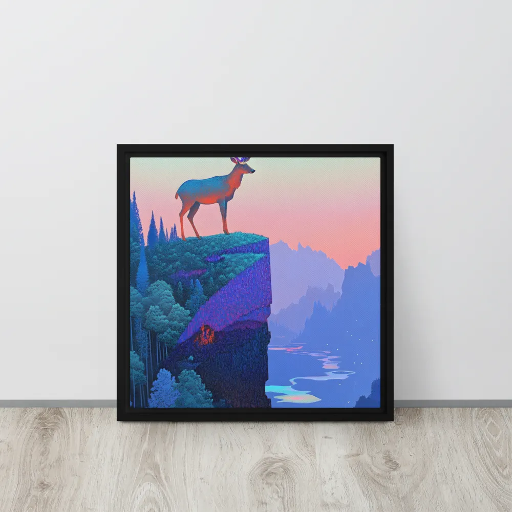 Majestic Refuge | Canvas with Black Frame | 16″×16″