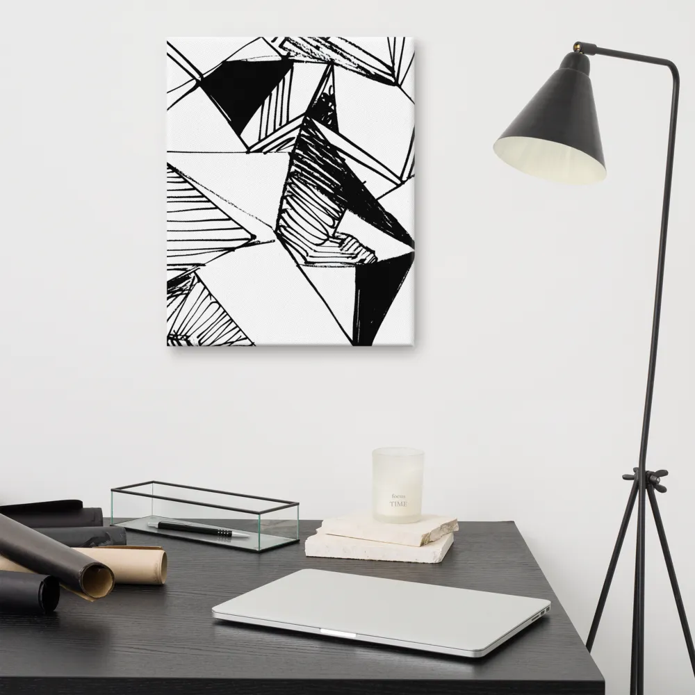 Dynamic Geometry in Ink | Canvas | 16″×20″