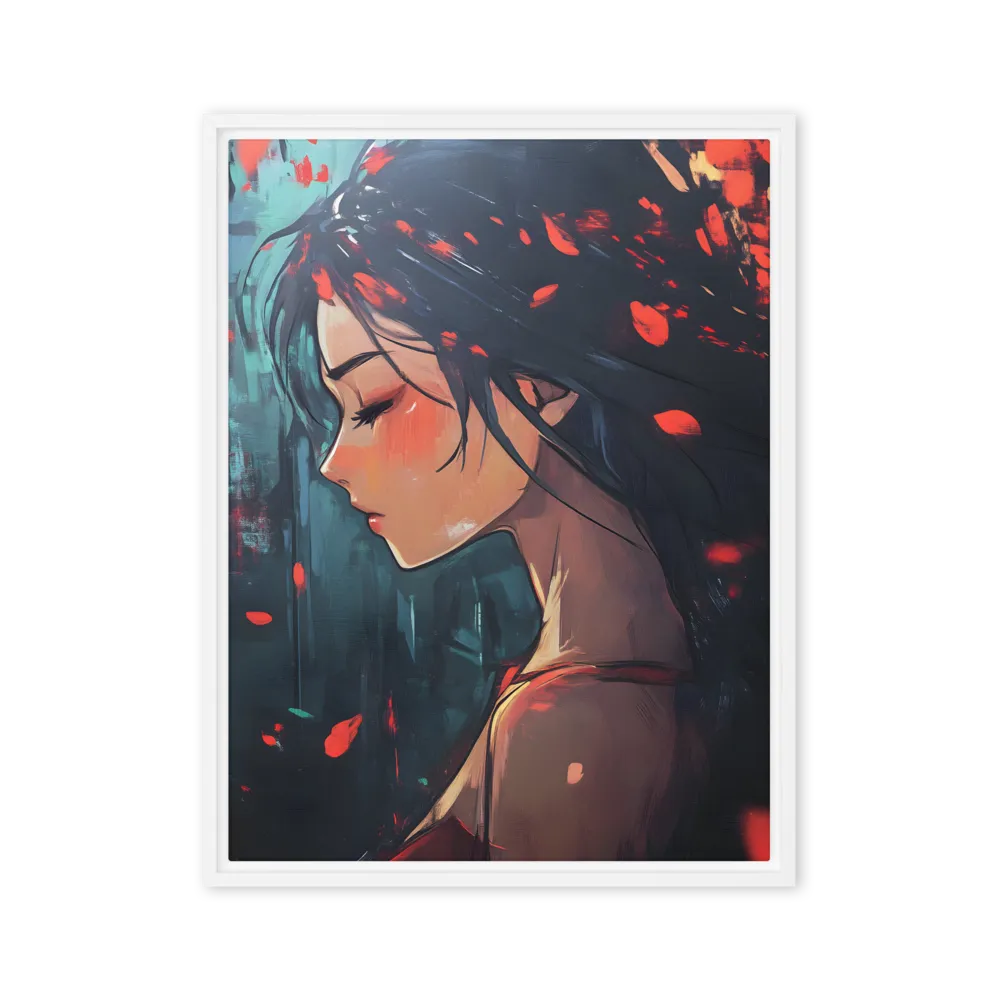 Whispers of Melancholy | Canvas with White Frame | 24″×32″