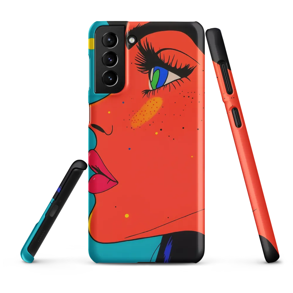Vibrant Feminine Profile in Pop Art