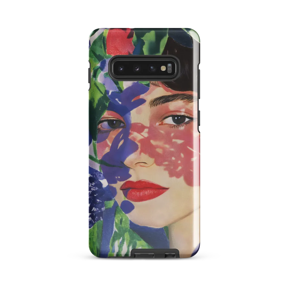 Whispers of Nature: A Floral Portrait | Phone Case |  S10 Plus | Tough Case | Glossy