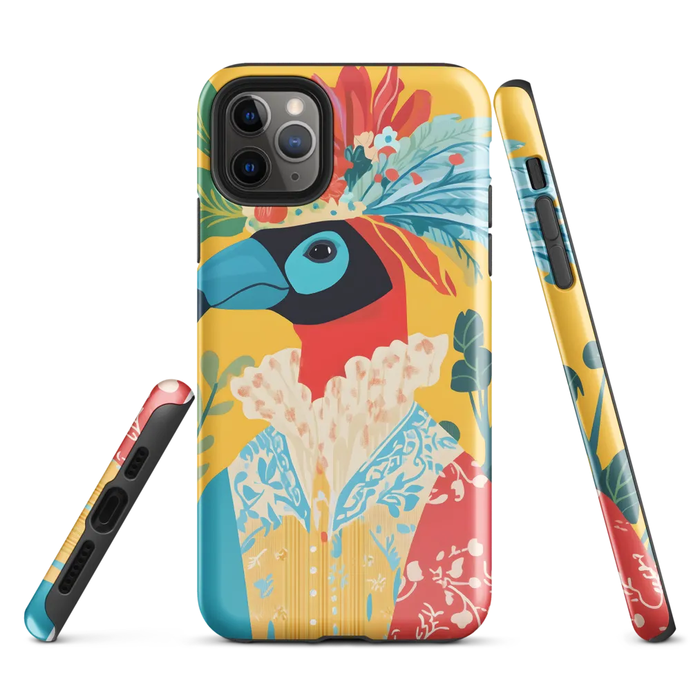 The Regal Parrot: A Celebration of Color | Phone Case |  11 Pro Max | Tough Case | Glossy