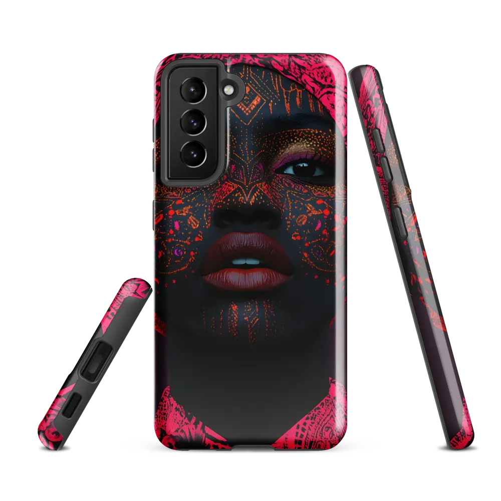 Neon Adornments: A Portrait of Cultural Expression