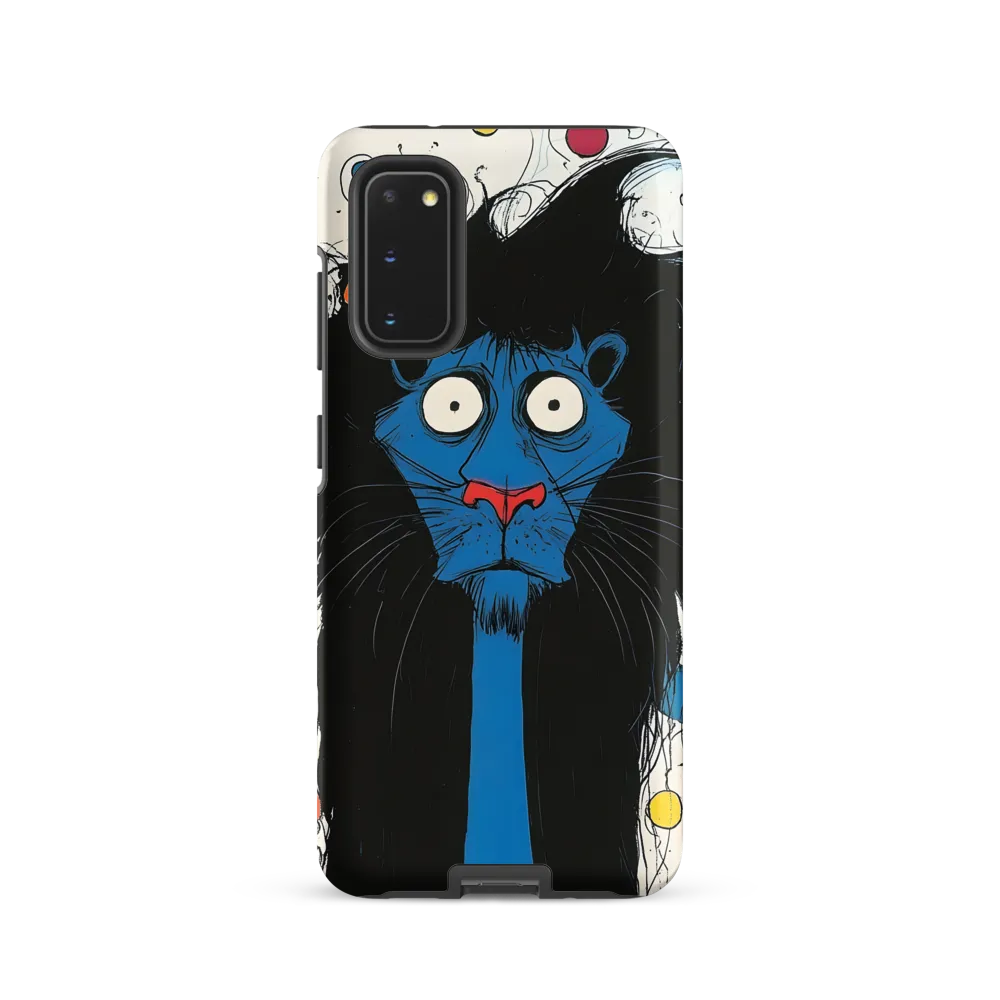 Whimsical Blue Lion