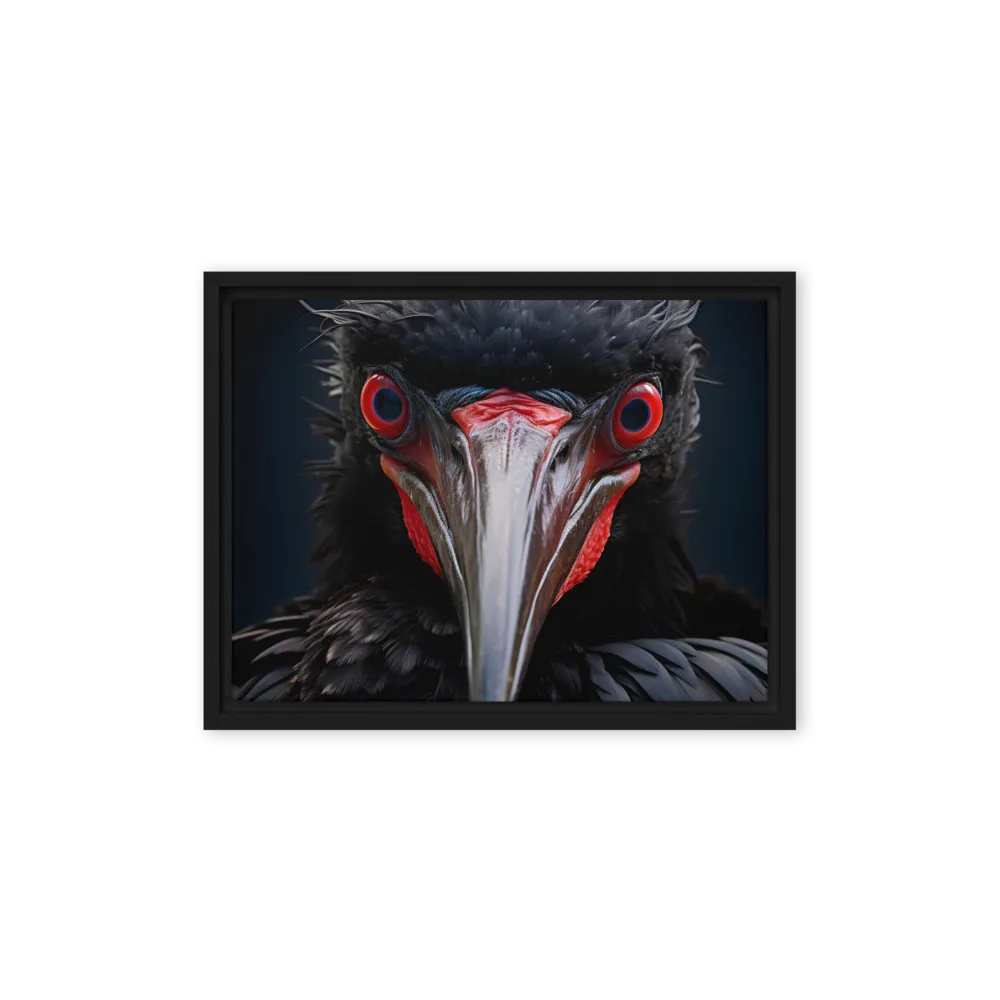Gaze of the Abyss | Canvas with Black Frame | 12″×16″