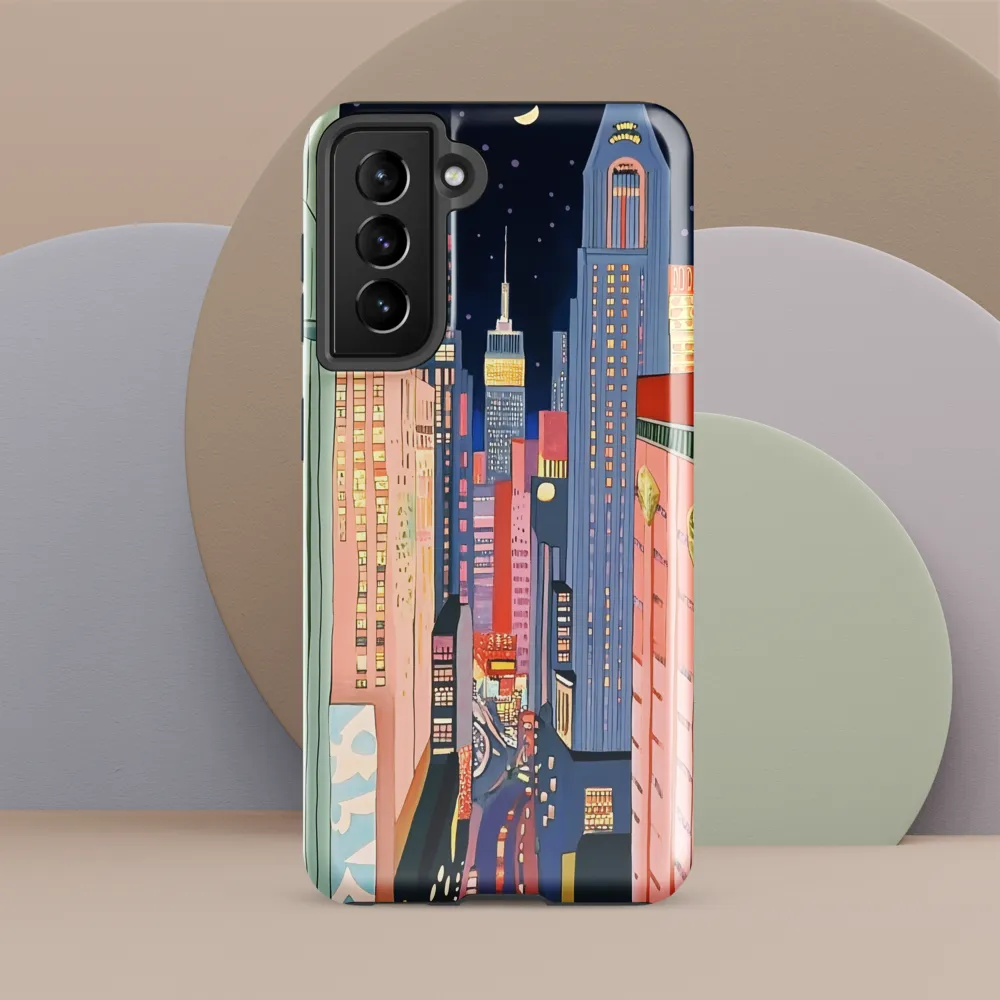Urban Dreamscape: A Pop Art Night | Phone Case |  S21 FE | Tough Case | Glossy