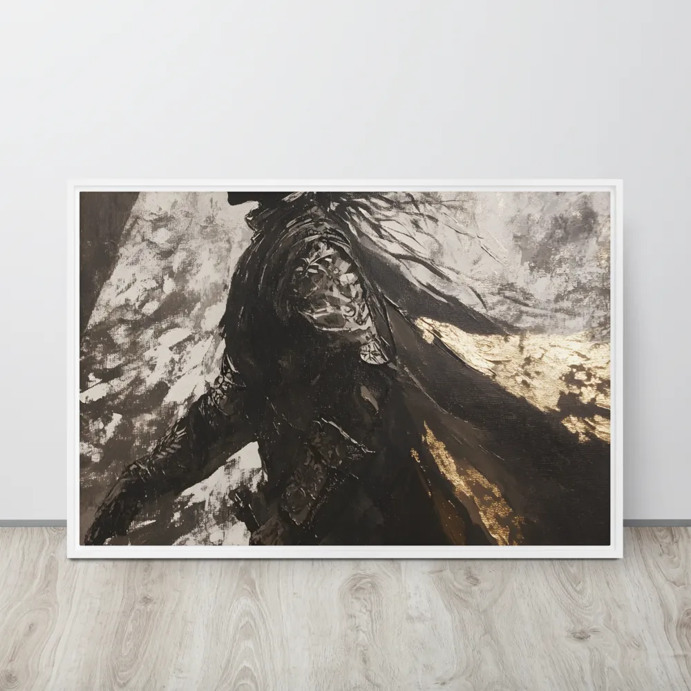 The Silhouette of Valor | Canvas with White Frame | 24″×36″