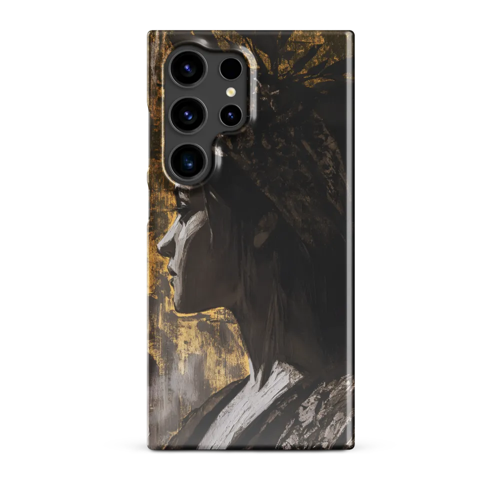 Golden Elegance: A Modern Profile Portrait