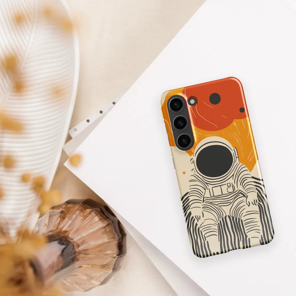 Astronaut in Cosmic Thoughts | Phone Case |  S23 | Snap Case | Glossy