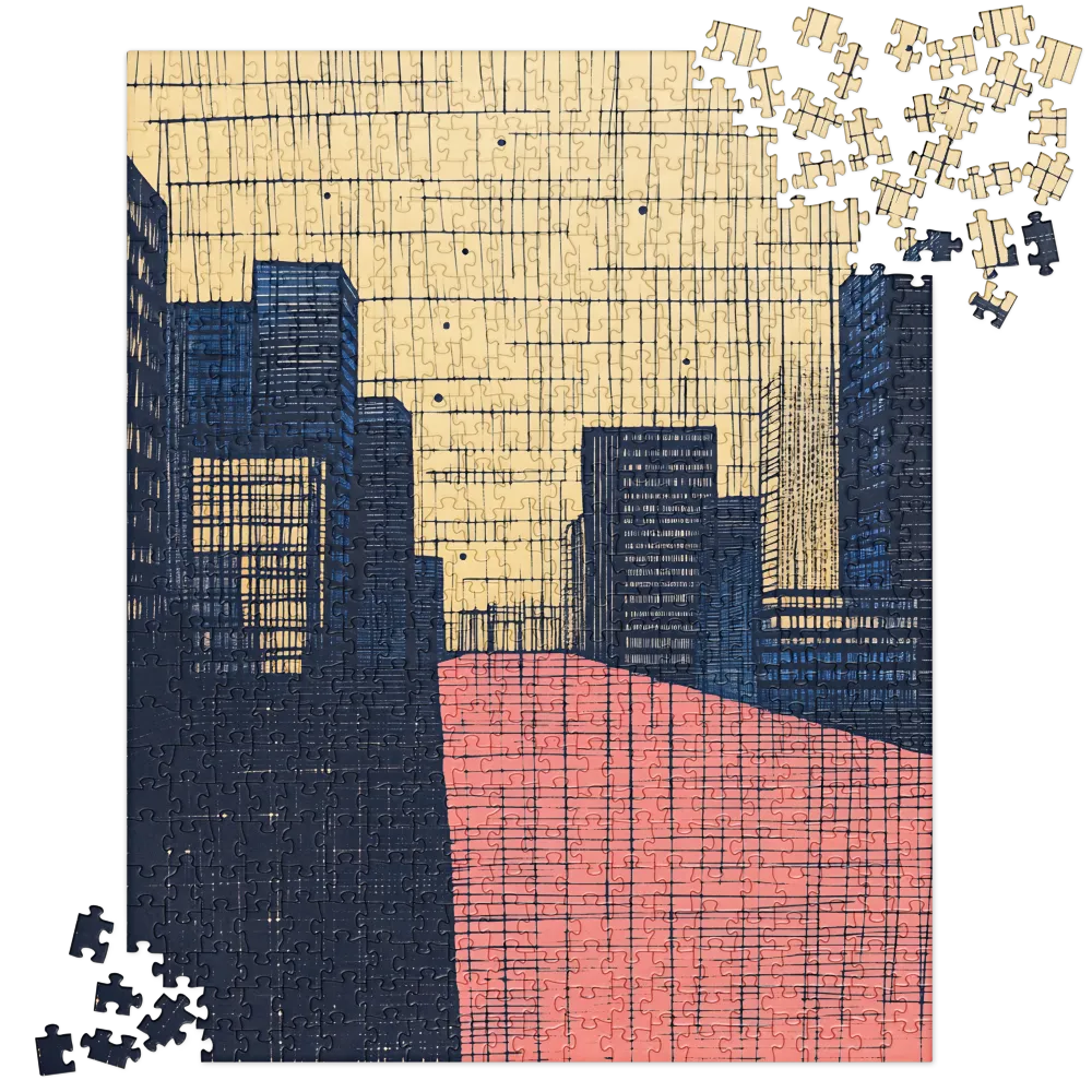 Urban Echoes: A Minimalist Cityscape | Jigsaw Puzzle | 520 pieces