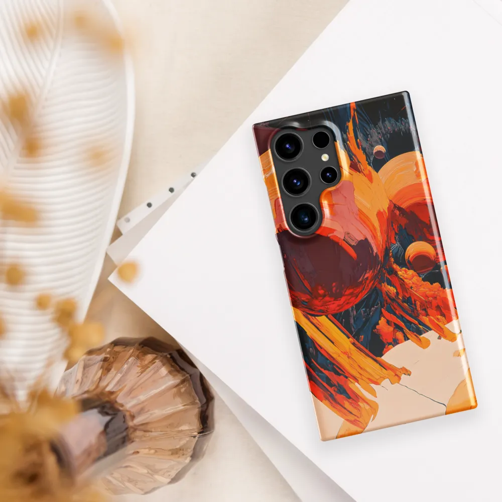 Celestial Fusion: A Cosmic Encounter | Phone Case |  S24 Ultra | Snap Case | Glossy