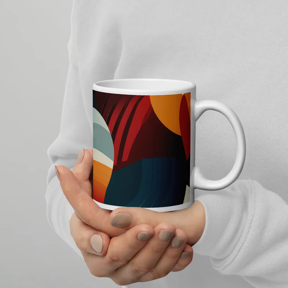 Dynamic Abstractions: A Dance of Forms and Colors | Mugs | Multiple Sizes & Colors