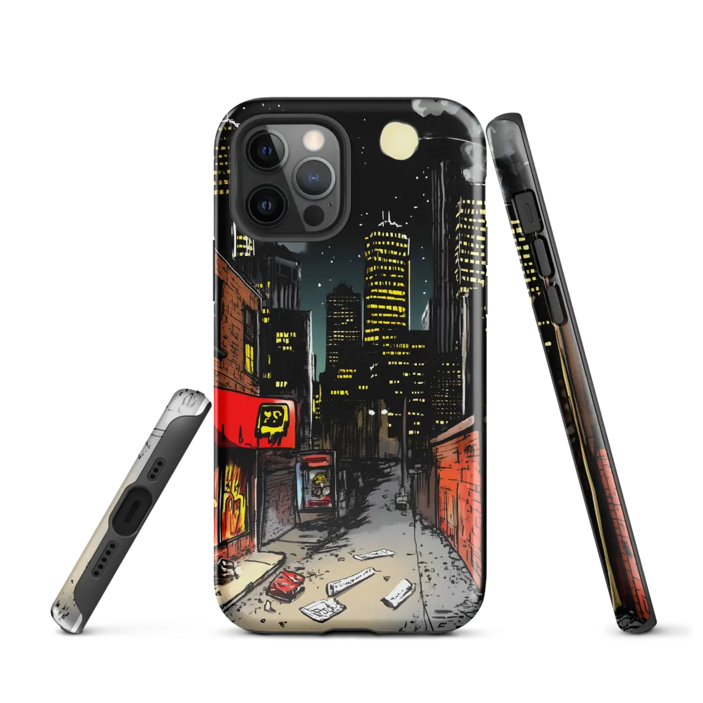 Nocturnal Cityscape: The Hidden Alley | Phone Case |  12 Pro | Tough Case | Glossy