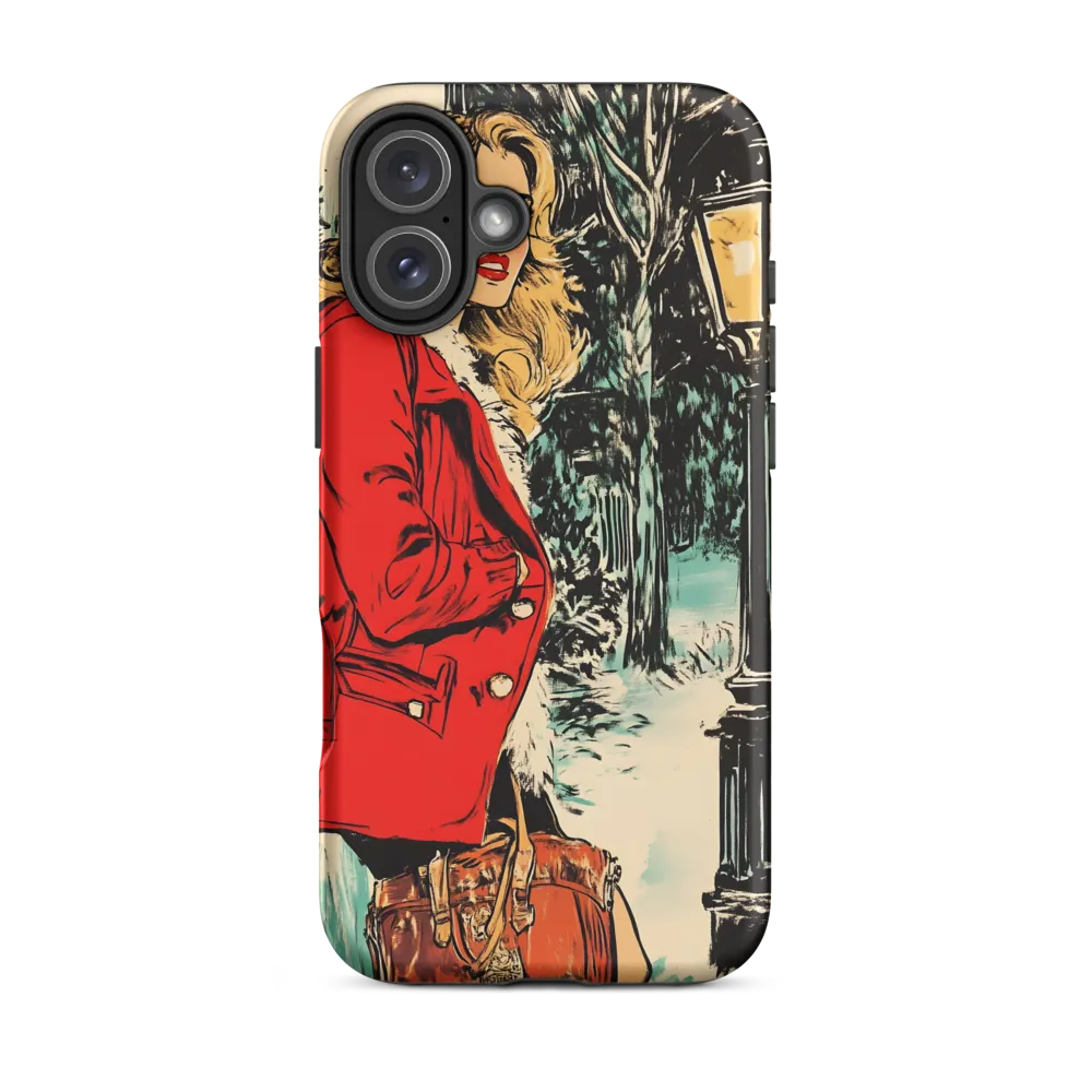Winter Glamour in Red | Phone Case |  16 Plus | Tough Case | Matte