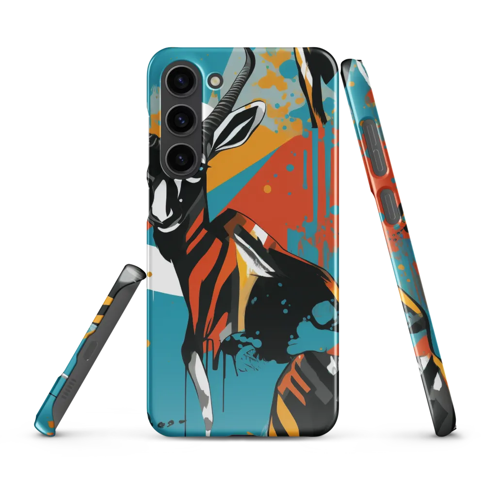 Dynamic Antelope in Vivid Abstract