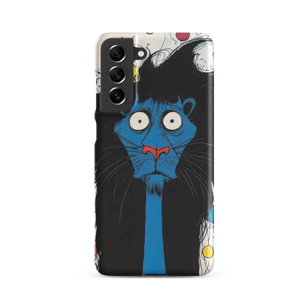 Whimsical Blue Lion