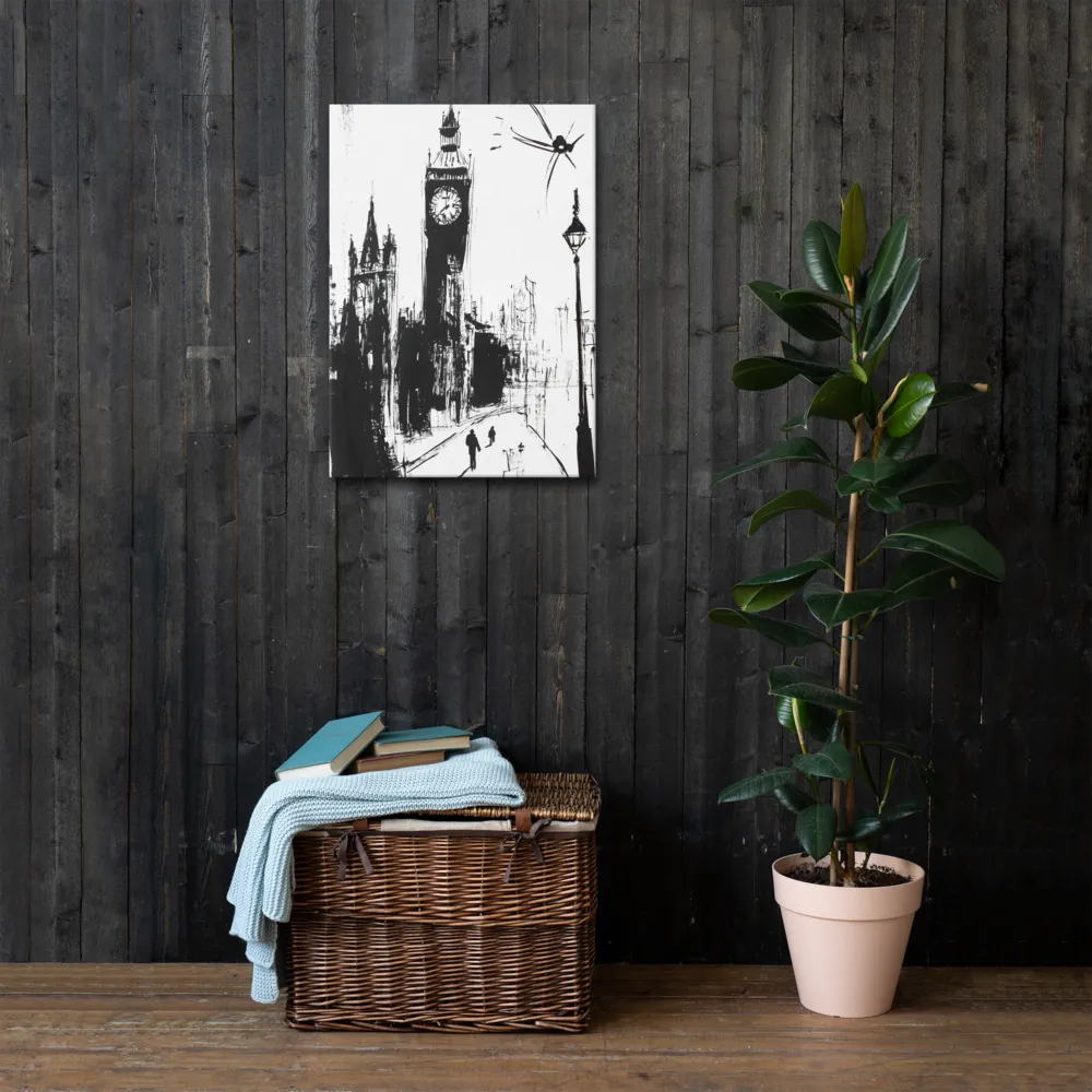 Clock Tower in Motion | Thin Canvas | 20″×28″