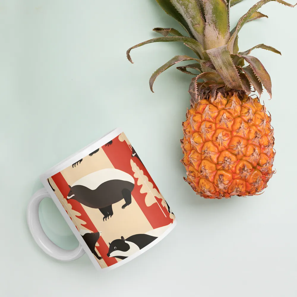 Wildlife Pattern: The Badger Tale | Mugs | Multiple Sizes & Colors