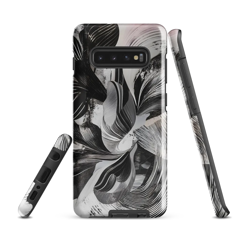 Fluid Harmony in Monochrome | Phone Case |  S10 Plus | Tough Case | Glossy