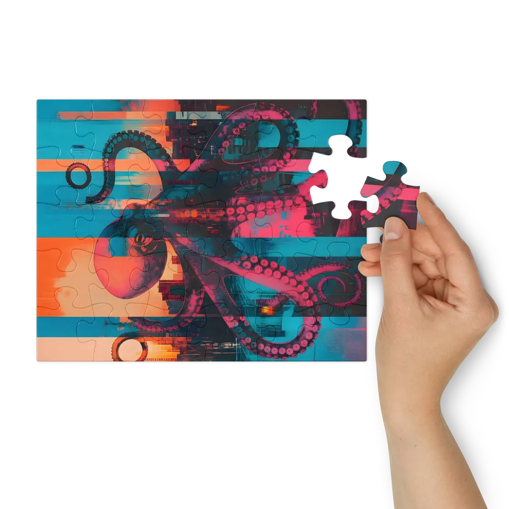 Neon Kraken 
 Jigsaw Puzzle in Tin Box