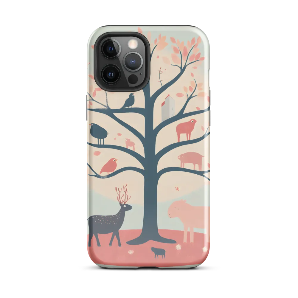 Whimsical Tree with Playful Creatures