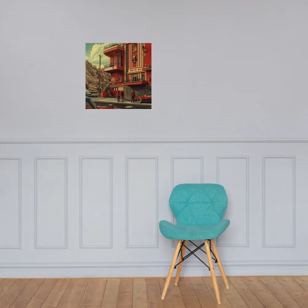 Retro Urban Dreamscape | Poster | 18″×18″