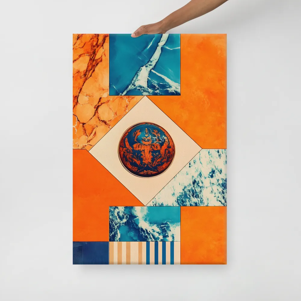 Harmonious Encounters: Abstract Geometry | Canvas | 24″×36″