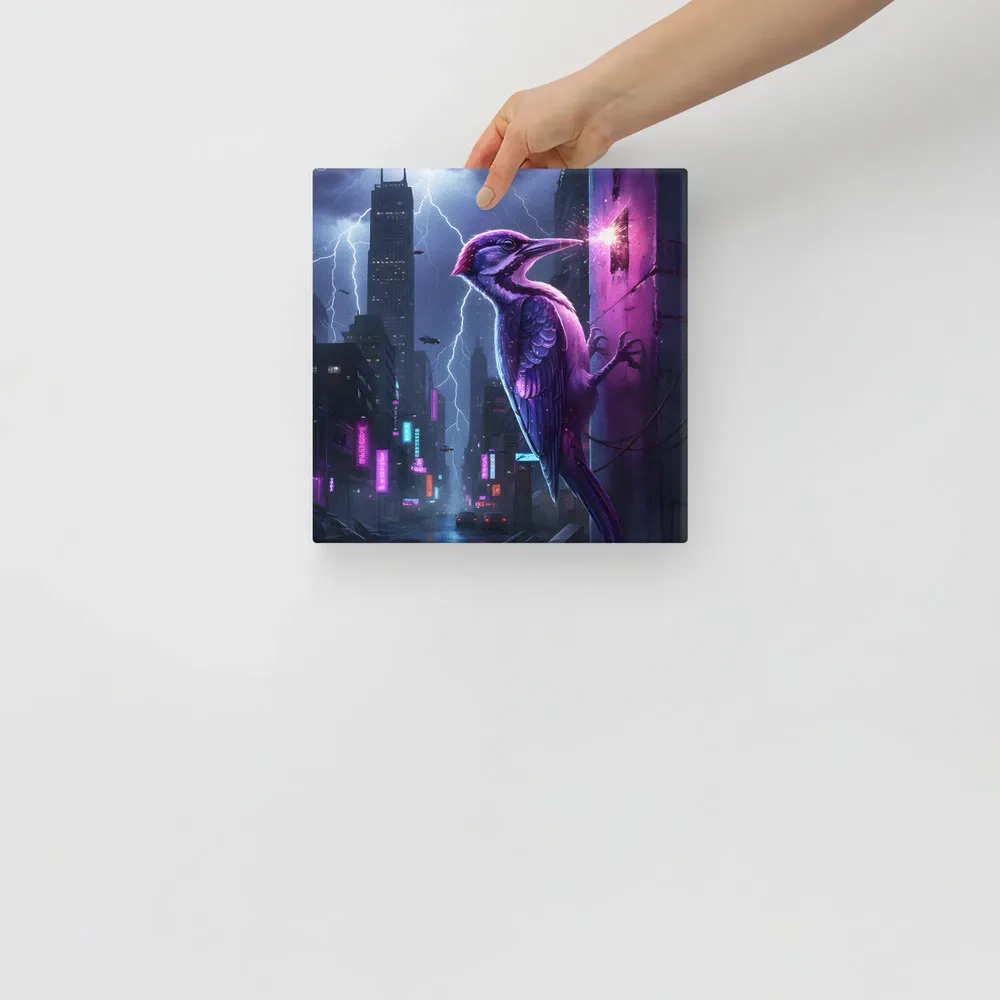 Neon Woodpecker 
 Canvas | 10″x 10″