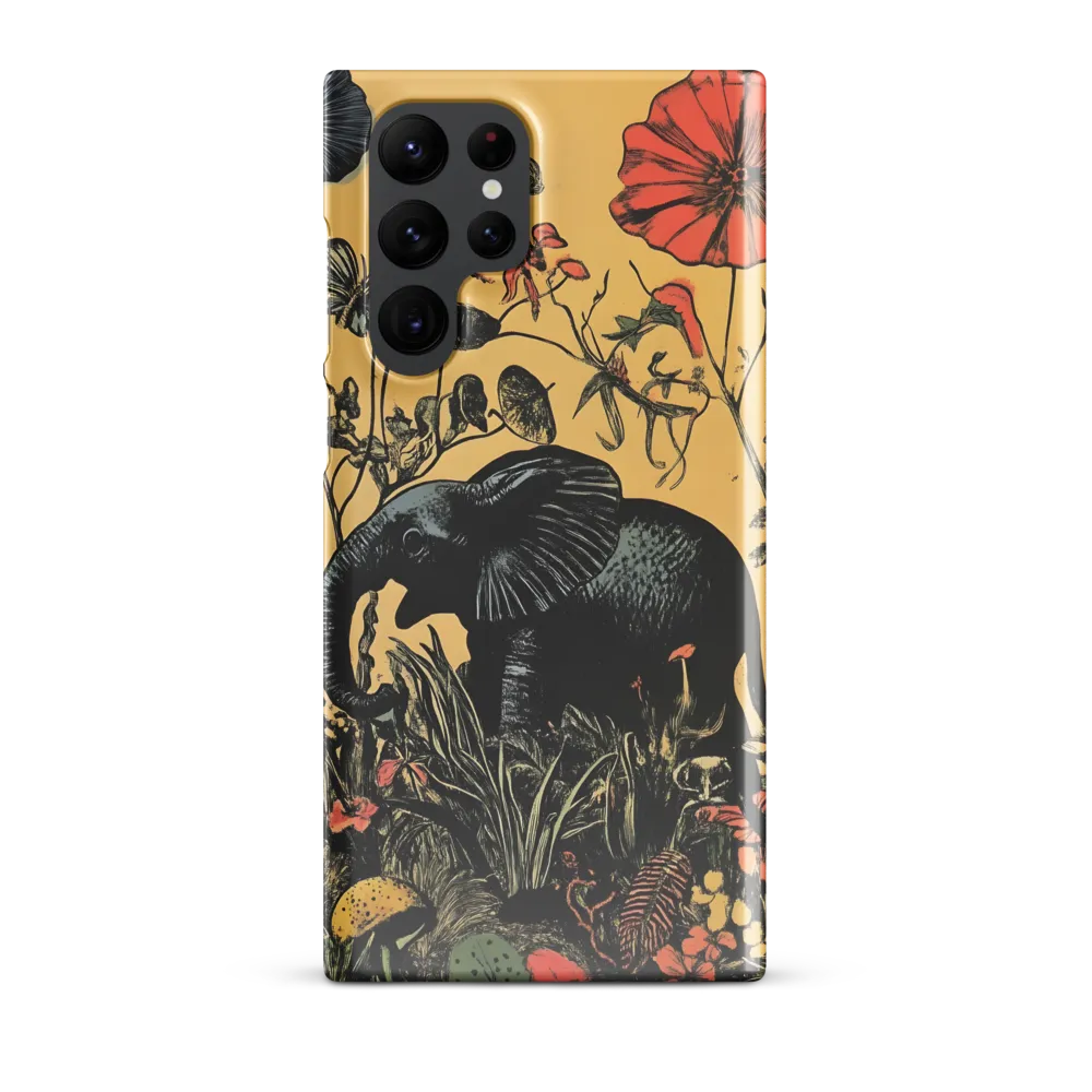 Floral Majesty: The Elephant's Sanctuary | Phone Case |  S22 Ultra | Snap Case | Glossy