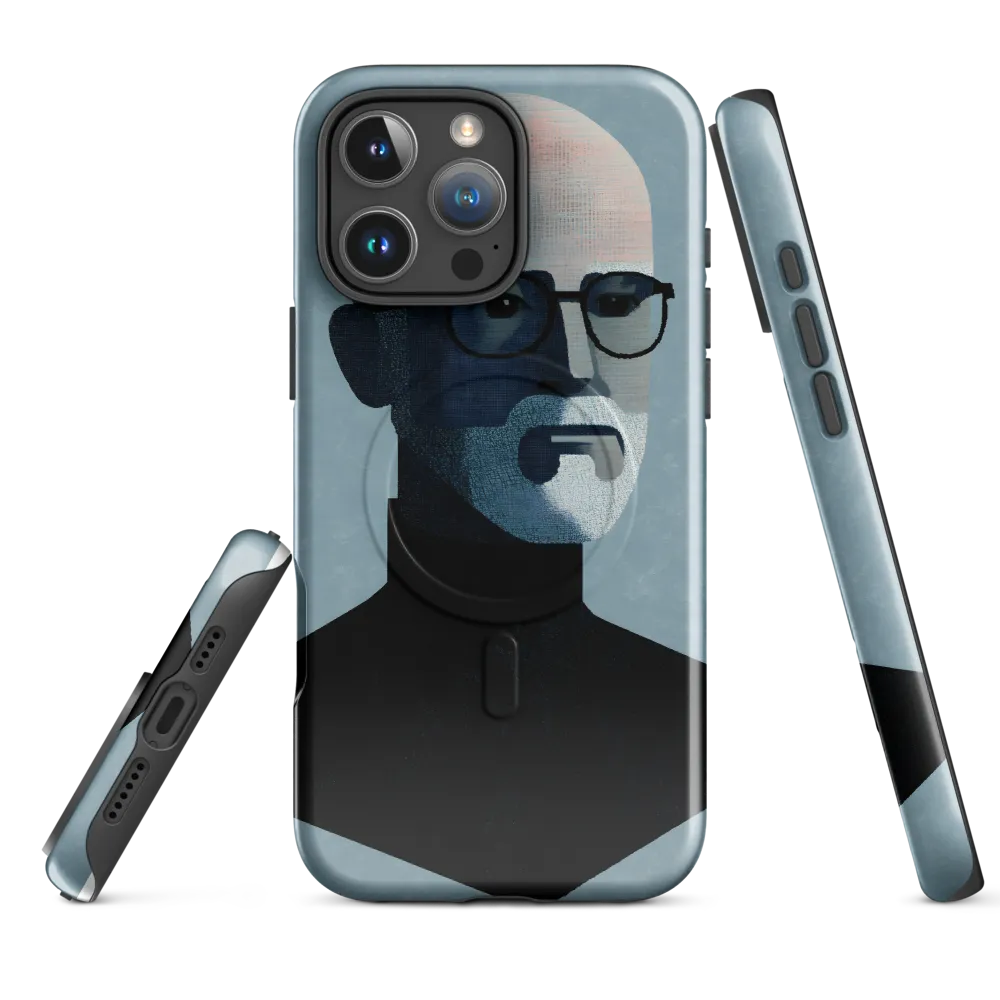 Minimalist Portrait of a Modern Man | Phone Case |  16 Pro Max | MagSafe® Tough Case | Glossy