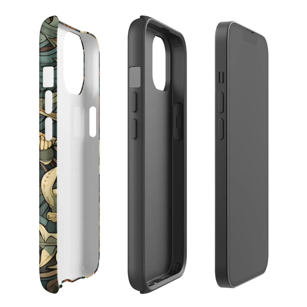 Dynamic Harmony of Sharks and Flora | Phone Case |  14 | Tough Case | Matte