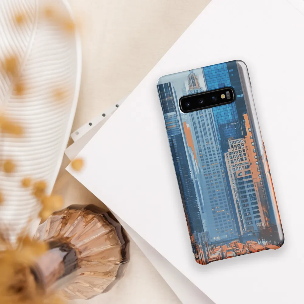 Urban Symphony in Blue and Orange | Phone Case |  S10 Plus | Snap Case | Glossy