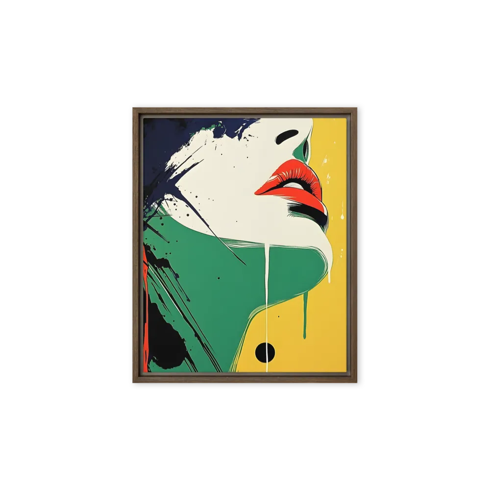 Bold Reflections: A Pop Art Portrait | Canvas with Brown Frame | 8″×10″