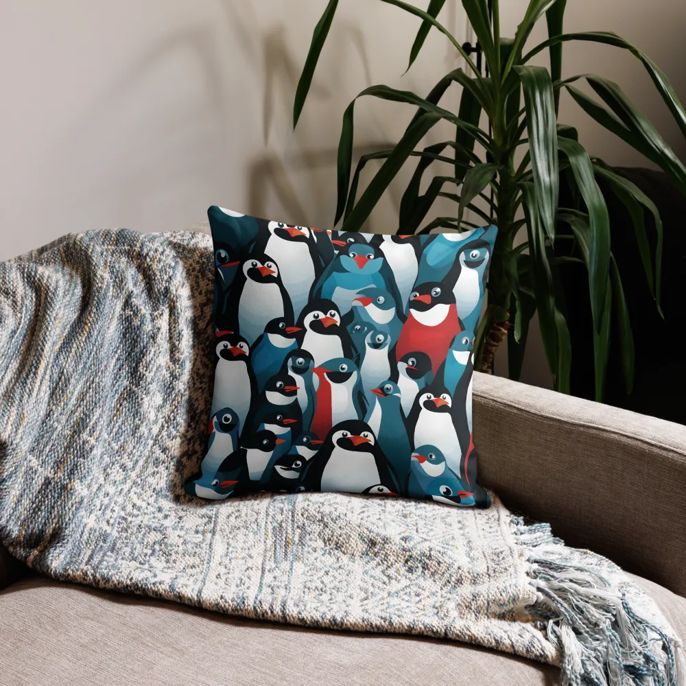 Penguin Parade | Pillow | 18″×18″