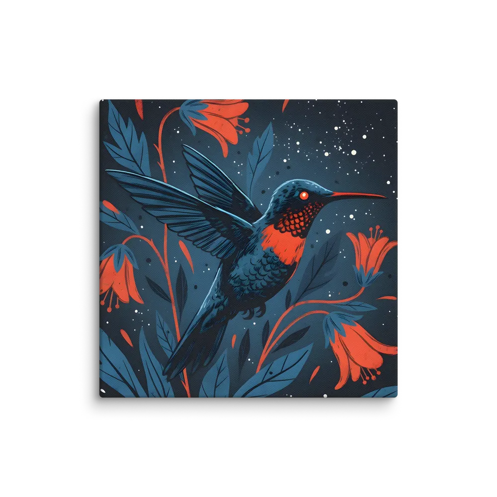Midnight Hummingbird 
 Canvas | 10″x 10″