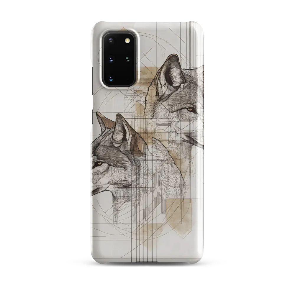 Geometric Harmony: The Essence of Wolves | Phone Case |  S20 Plus | Snap Case | Glossy