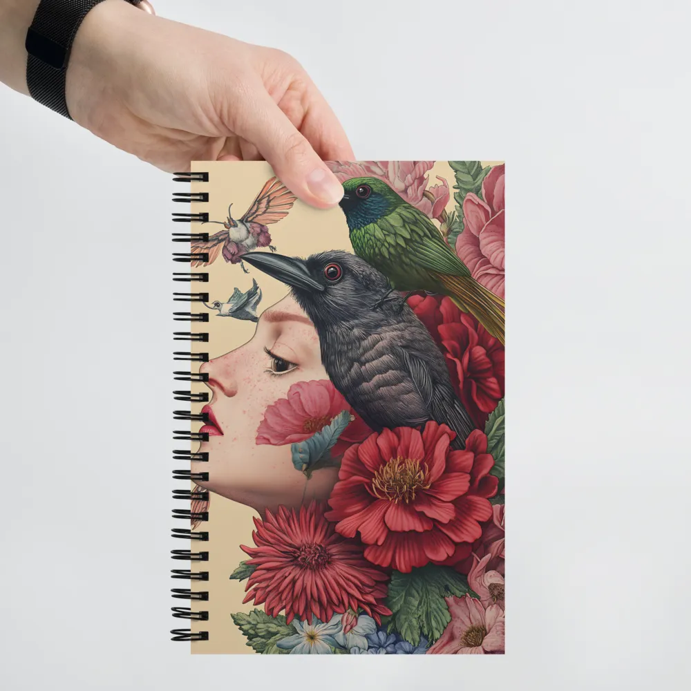 Harmony in Nature: The Floral Muse | Spiral Notebook