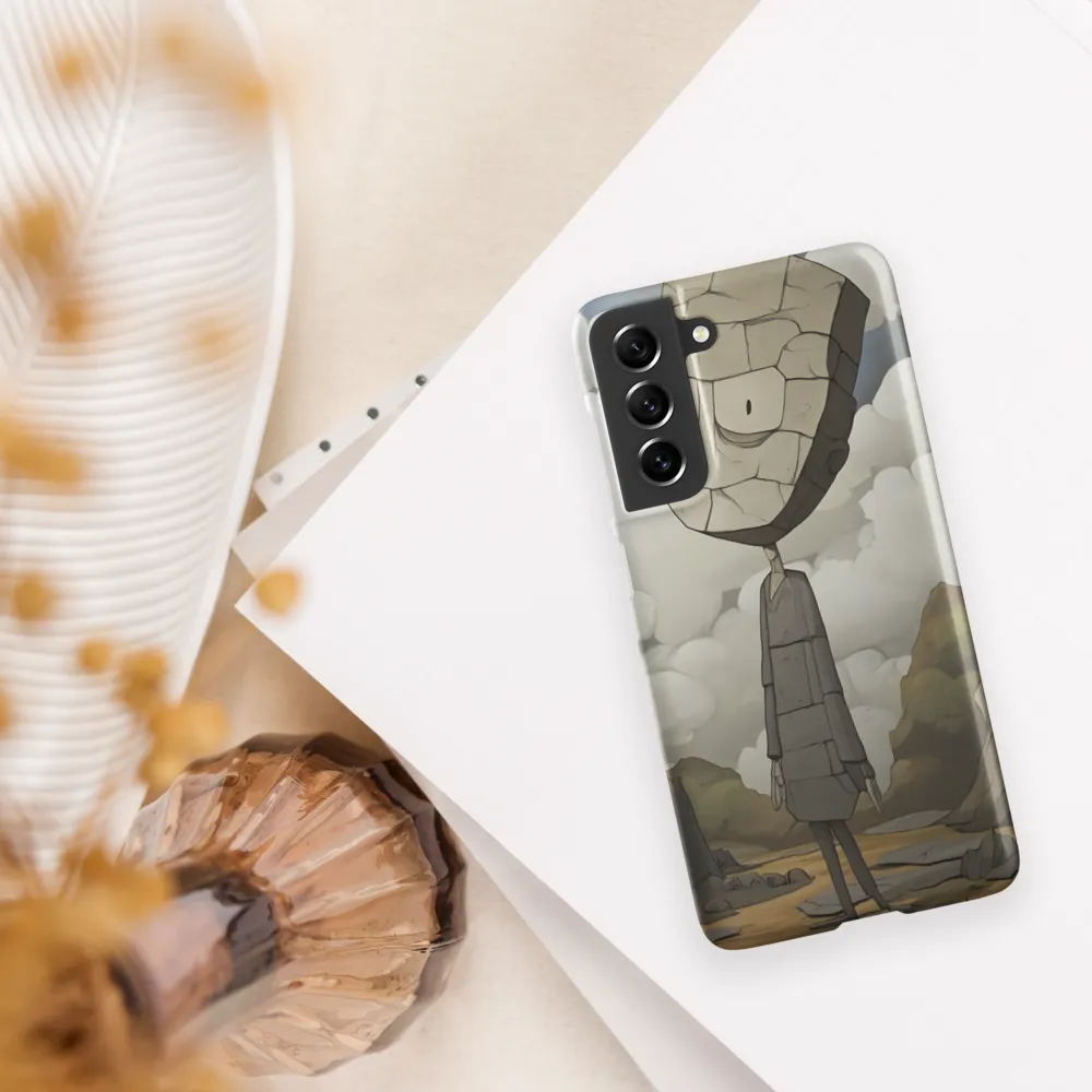 Whimsical Stone Figure in a Rocky Landscape | Phone Case |  S21 FE | Snap Case | Matte