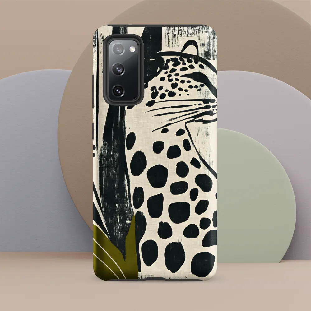 Leopard in Silhouette: A Modern Appeal | Phone Case |  S20 FE | Tough Case | Matte