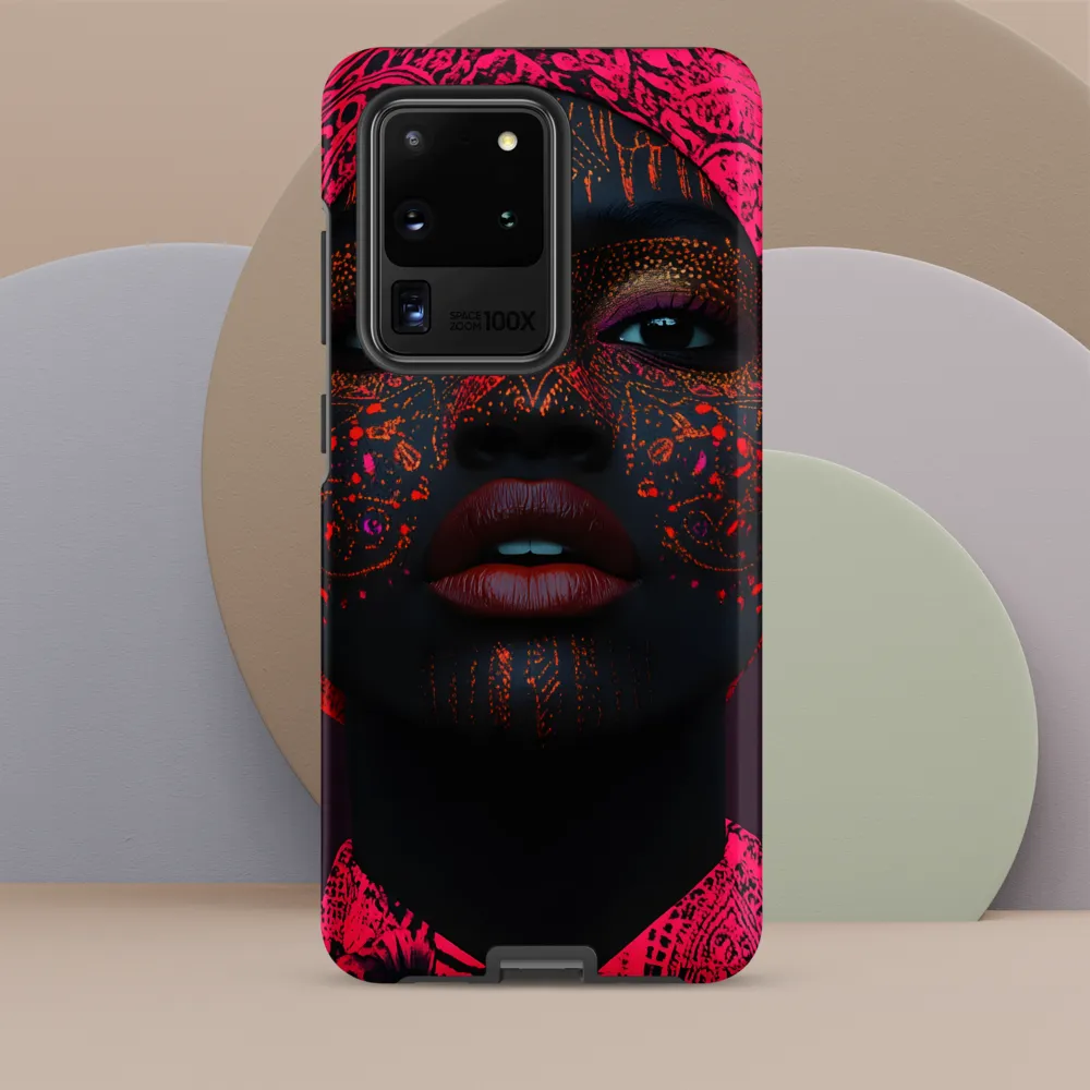 Neon Adornments: A Portrait of Cultural Expression