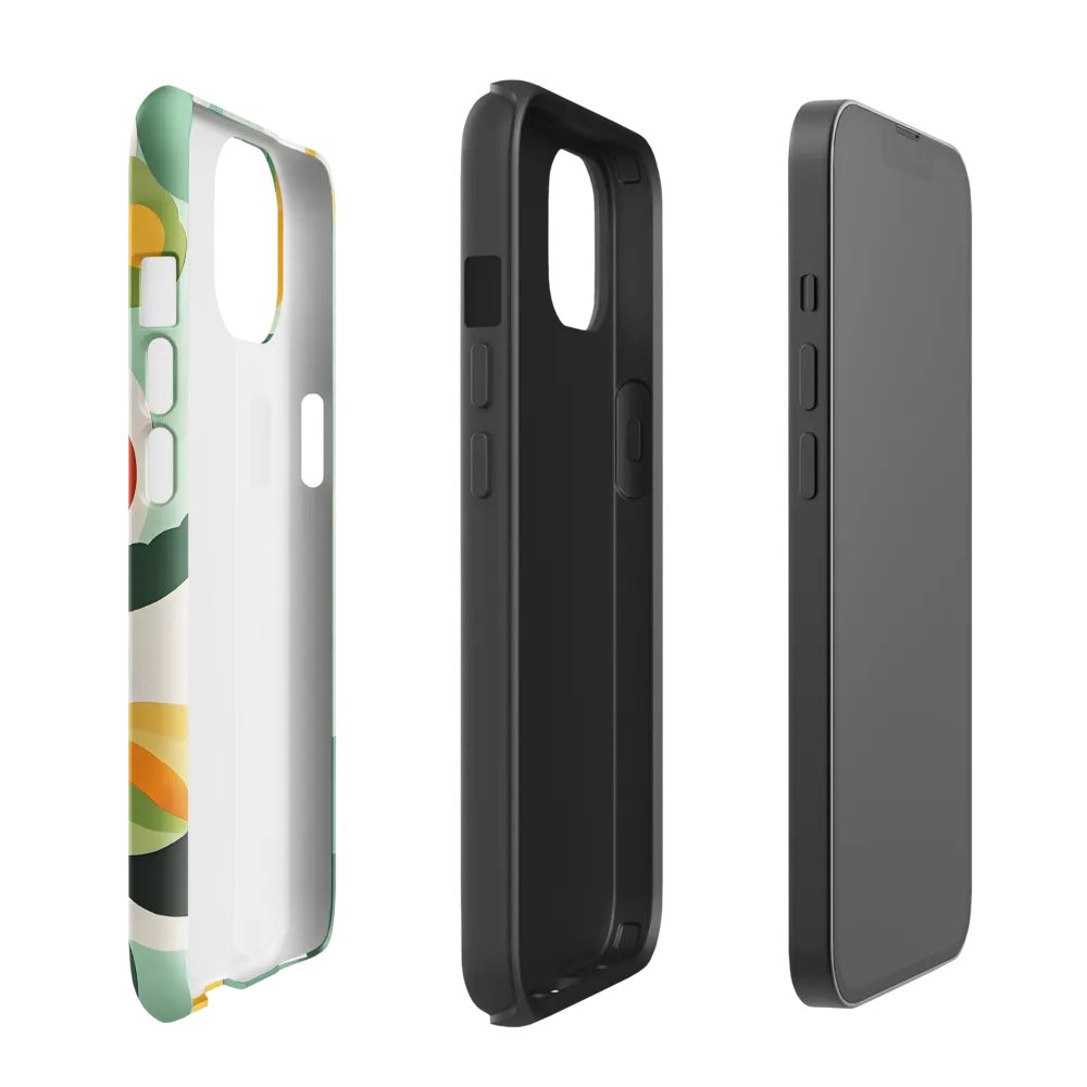 Harmony in Shapes: A Playful Abstract Design | Phone Case |  13 | Tough Case | Glossy