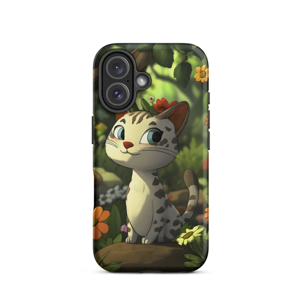 Whimsical Forest Cat | Phone Case |  16 | Tough Case | Matte